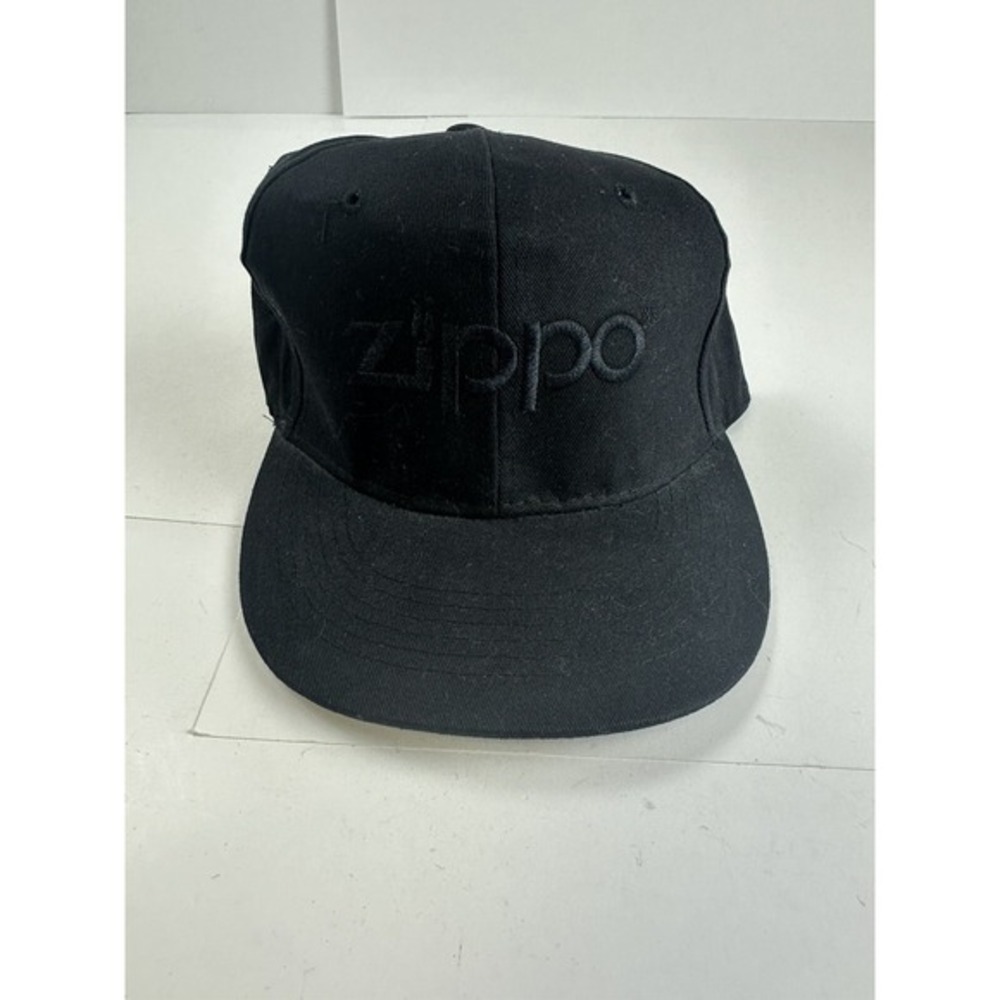 Zippo Black Embroidered Adjustable Snapback‎ Baseball Hat Cap